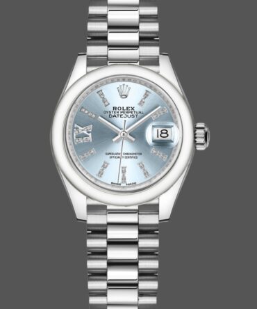 Rolex Datejust 279166 Ice Blue Dial Diamond Domed Bezel 28mm Lady Replica Watch
