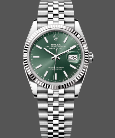 4141434 Stainless Steel Mint Green Dial 36MM Unisex Replica Watch