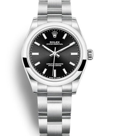 Replica Rolex Oyster Perpetual Lady 31mm Black Dial 277200