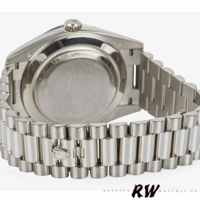 Replica Rolex Day-Date 228349RBR Meteorite Dial Diamond Bezel 40mm Mens Watch