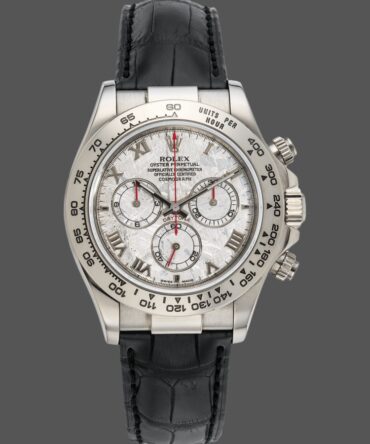 Rolex Daytona 116519 Black Leather strap Meteorite Dial 40mm Mens Replica Watch