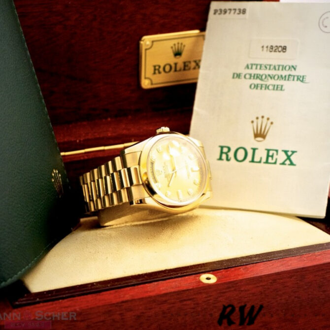 Replica Rolex Day-Date 118209 Black dial 36mm Unisex Watch