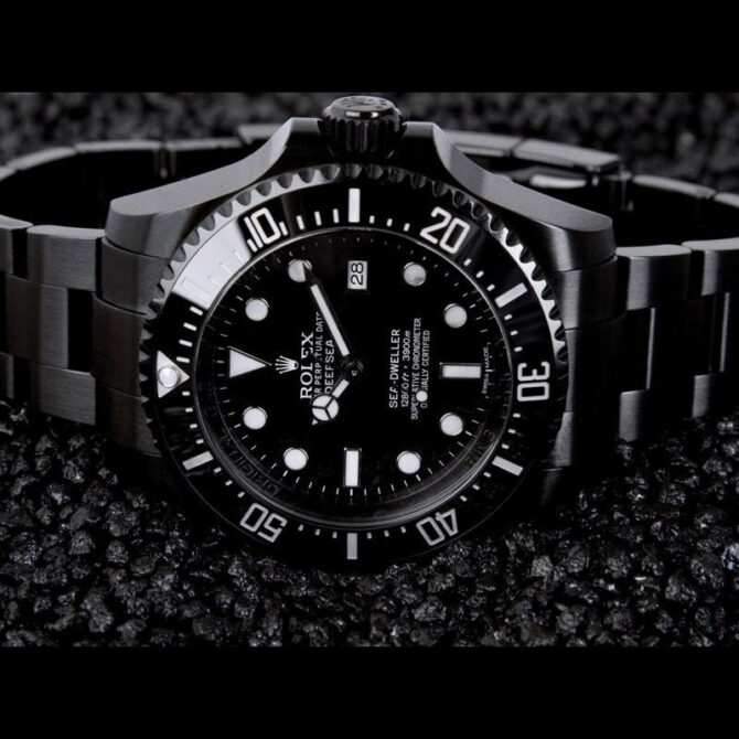 Rolex Sea-Dweller Deepsea 116660 PVD/DLC Coated Stainless Steel Black Dial 44MM Mens Replica Watch