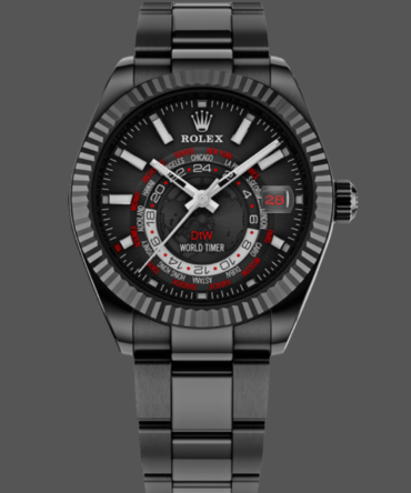 Rolex Sky Dweller PVD Coated Case DIW Limited Edition Black Dial 42MM Men's Watch