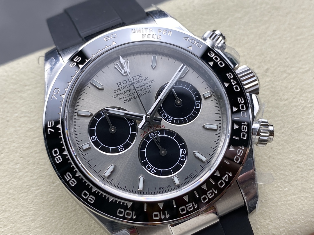 Rolex Daytona 126519LN 0006 40mm Silver Ghost Dial White Gold Oysterflex