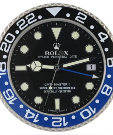 Rolex GMT Master Black & Blue Wall Clock