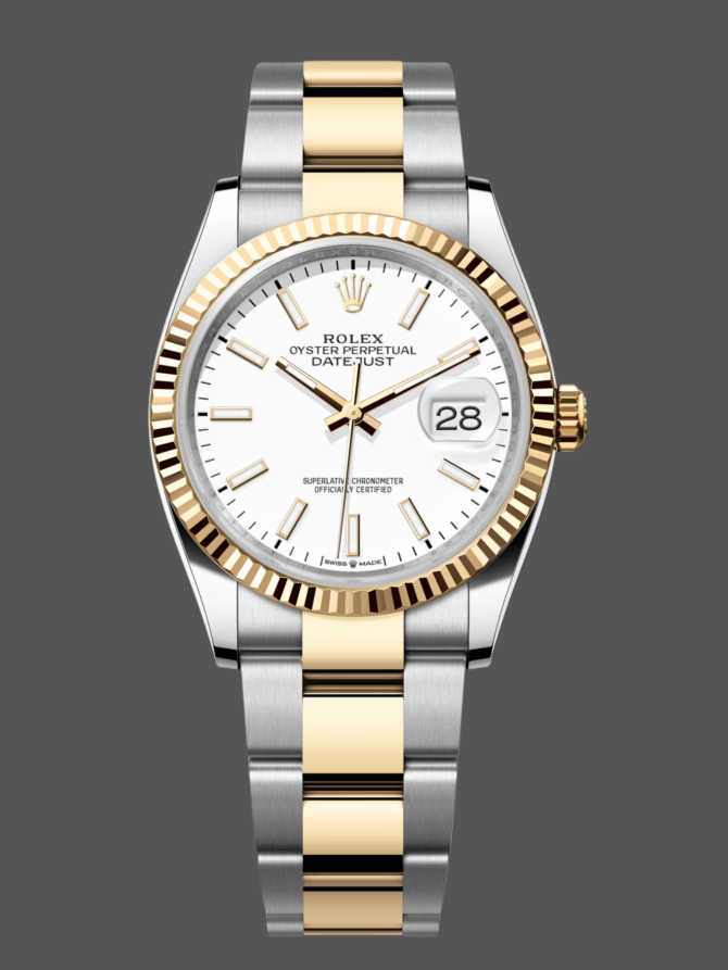 4562111 0020 White Index Dial 36MM Unisex Replica Watch