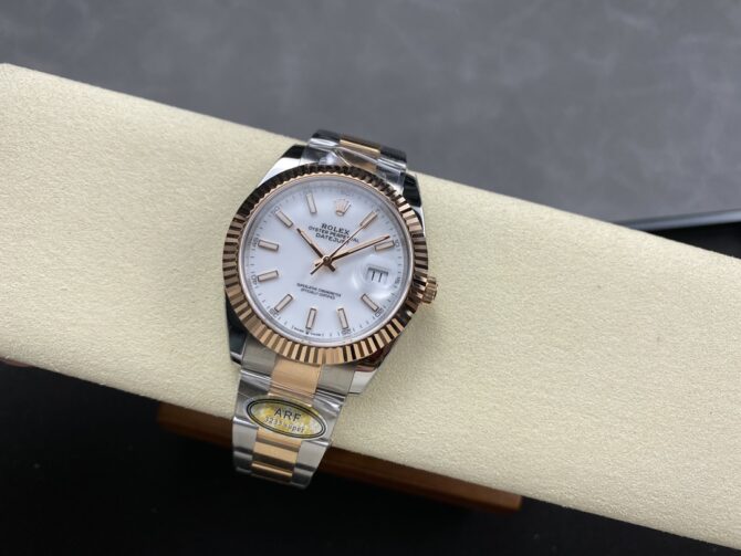 Rolex Datejust Stainless Steel and Rose Gold m126231 0018 White Index Oyster