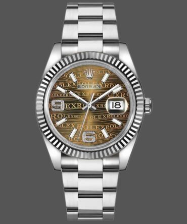 44234 Waves Bronze Diamond Dial 36mm Unisex Replica Watch