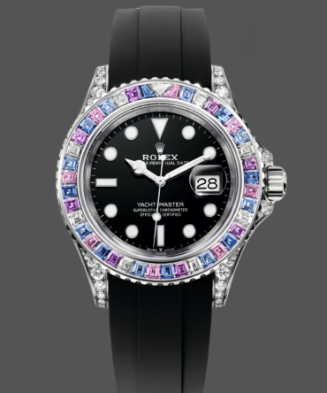 Rolex Yacht Master 40 Gem Set 126679SABR 0002 Black Dial Watch