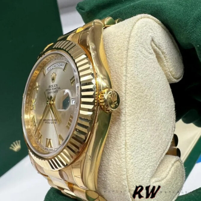 Replica Rolex Day-Date 218349 Rhodium Grey Dial 41MM Mens Watch