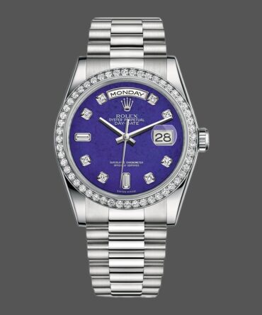 Replica Rolex Day Date 118346 Lapis Lazuli Blue Dial 36mm Unisex Watch