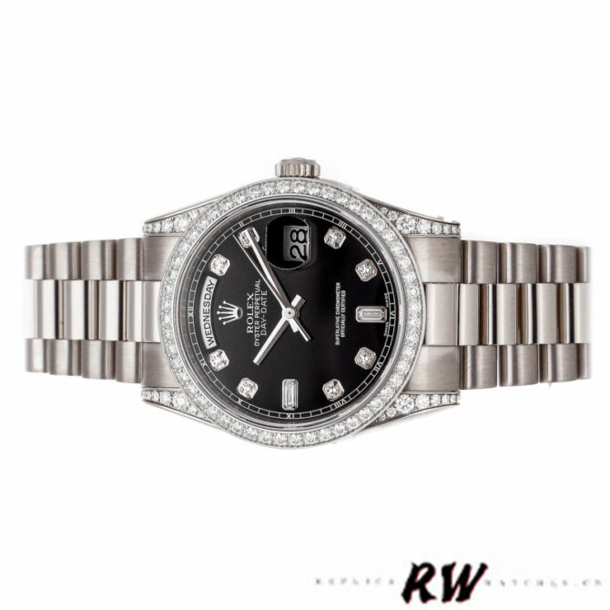 Replica Rolex Day-Date 118388 Yellow Gold Green Index Dial 36MM Unisex Watch