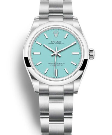 Replica Rolex Oyster Perpetual Lady 31mm Turquoise Blue Dial 277200