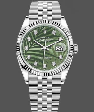 8511234 Olive Green Palm Motif Dial 36MM Unisex Replica Watch