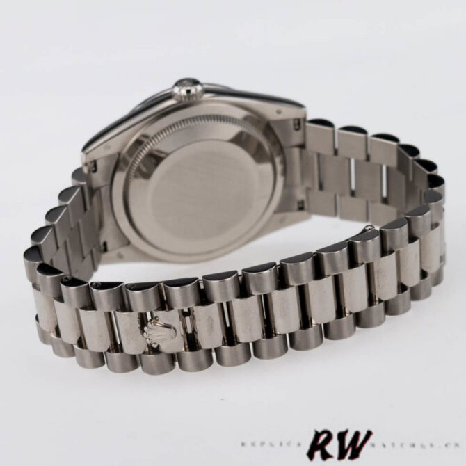 Replica Rolex Day-Date 118389 Rhodium Grey Roman Numeral Dial 36MM Unisex Watch