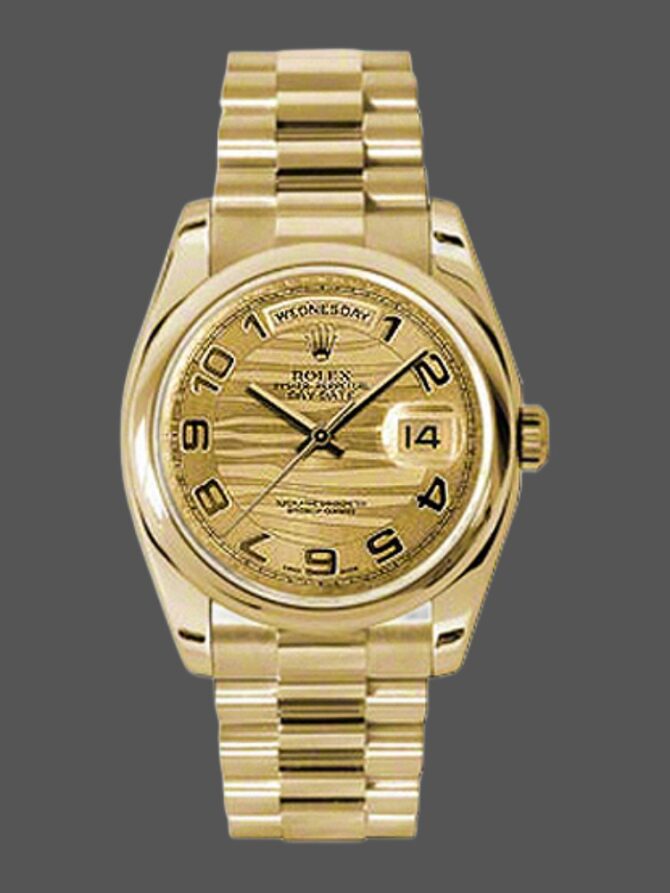 Replica Rolex Day-Date 118205 White Roman Numeral Dial 36mm Unisex Watch