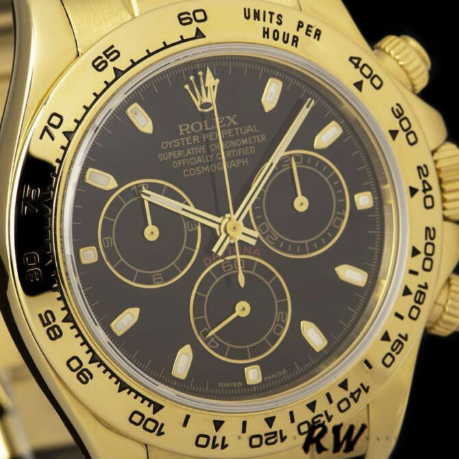 Rolex Cosmograph Daytona 116518 Black Leather Strap 40MM Mens Replica Watch