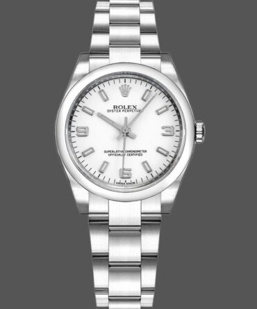Rolex Oyster Perpetual 177200 White Arabic Dial Oyster Bracelet 31mm Lady Replica Watch