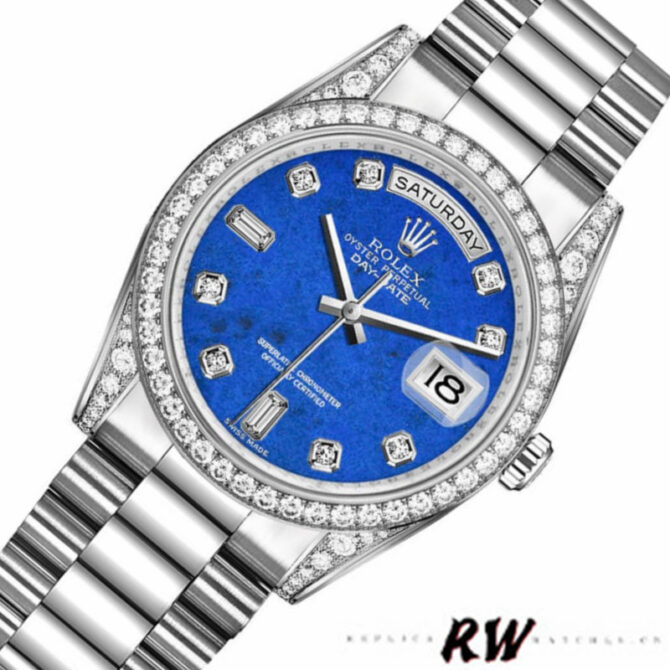 Replica Rolex Day-Date 118388 Yellow Gold Green Index Dial 36MM Unisex Watch