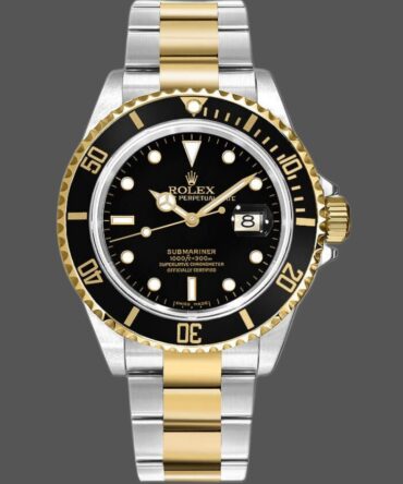 Rolex Submariner Date 16613LN Yellow Gold Stainless Steel Black Dial 40mm Mens Replica Watch