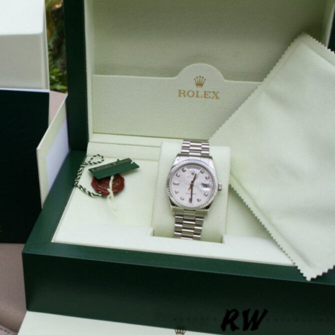 Replica Rolex Day-Date 118239 Jubilee Silver Dial 36mm Unisex Watch