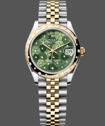 Replica Watch 43RBR 0032 Green Floral Motif Dial Jubilee Ladies Watch