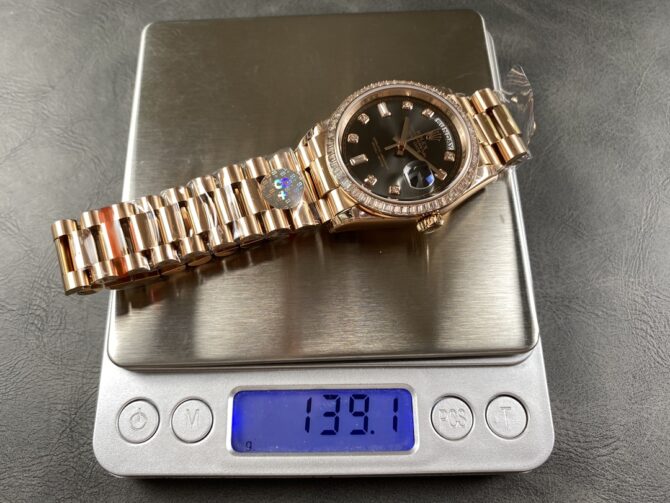 Replica Rolex Day-Date 128345RBR Slate Dial Everose Gold 36MM Unisex Watch
