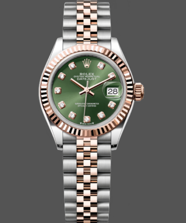 Rolex Datejust 279171 0007 28 Olive Green Diamond-Set Jubilee Ladies Watch