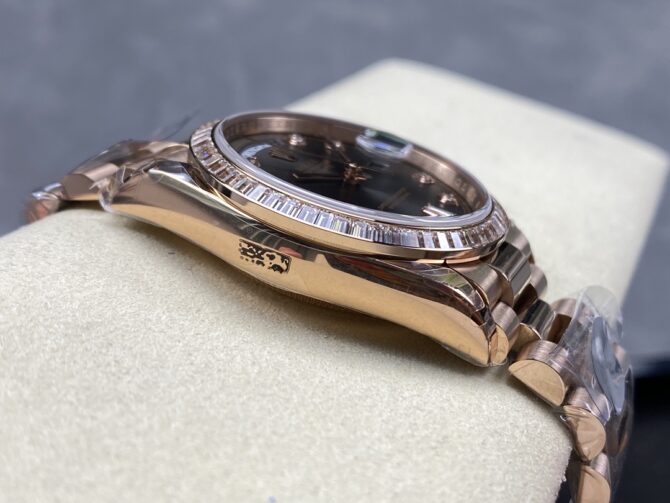 Replica Rolex Day-Date 128345RBR Slate Dial Everose Gold 36MM Unisex Watch