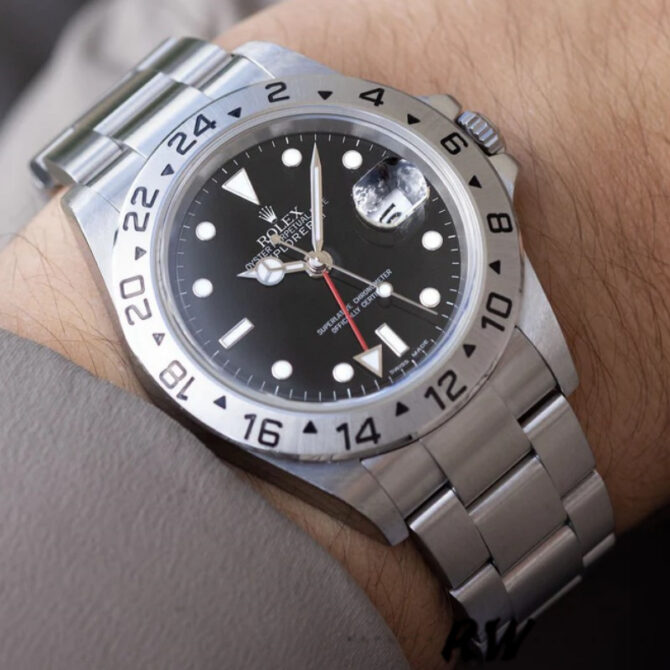 Rolex Explorer II 16570 Stainless Steel Black Dial 40MM Mens Replica Watch