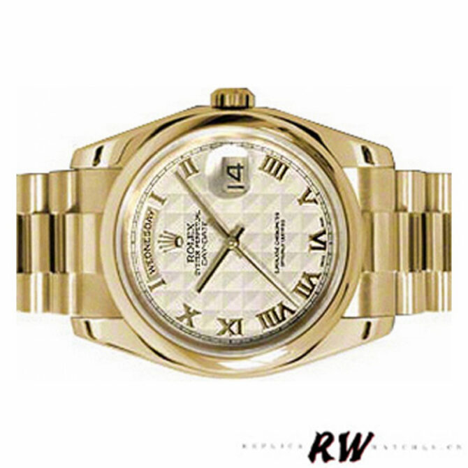 Replica Rolex Day-Date 118209 Black dial 36mm Unisex Watch