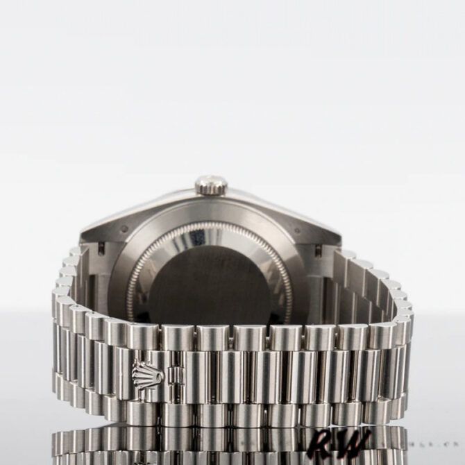 Replica Rolex Day-Date 228396TBR Dark Rhodium Grey Dial Diamond Bezel 40mm Mens Watch