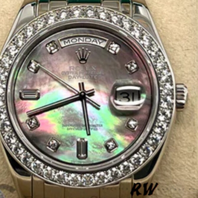Replica Rolex Day-Date 18946 Dark MOP Black Diamonds Dial Special Edition 39MM Mens Watch