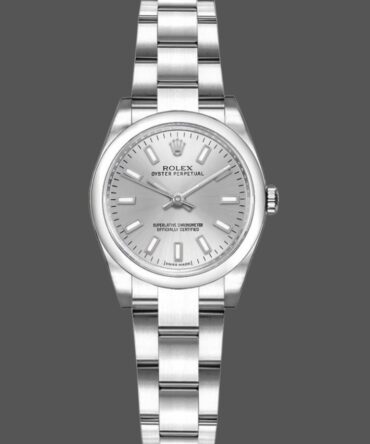Rolex Oyster Perpetual 176200 Silver Index Stainless Steel 26mm Lady Replica Watch