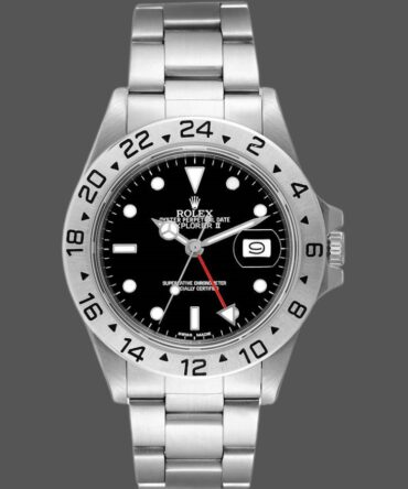 Rolex Explorer II 16550 Stainless Steel Black Dial 39MM Mens Replica Watch
