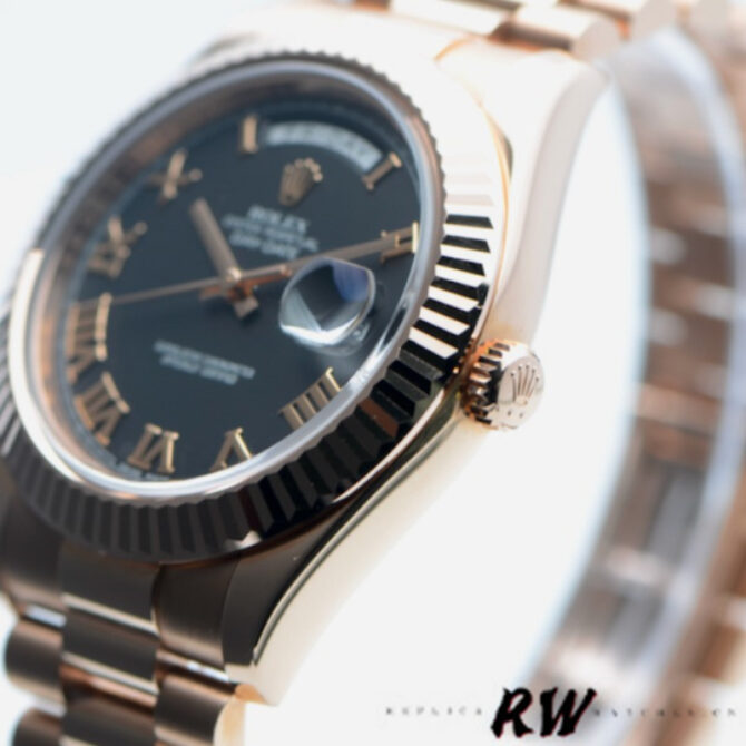 Replica Rolex Day-Date 218206 Ice Blue Diamond Dial Platinum 41MM Mens Watch