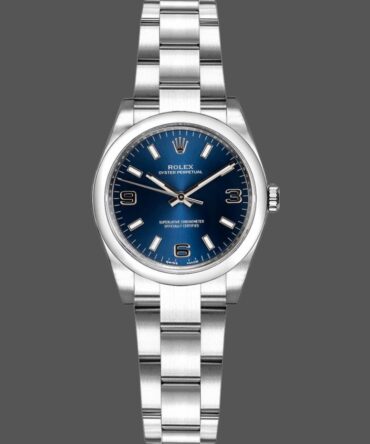 Rolex Oyster Perpetual 176200 Blue Dial Domed Bezel 26mm Lady Replica Watch