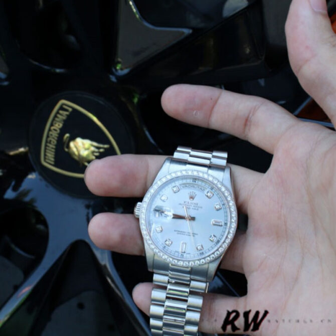 Replica Rolex Day Date 118346 Ice Blue Dial 36mm Unisex Watch