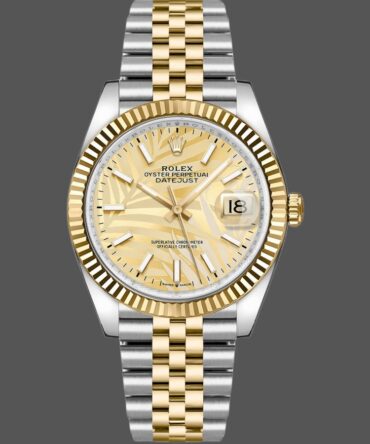 852133 Golden Palm Motif Dial Fluted Bezel 36MM Unisex Replica Watch