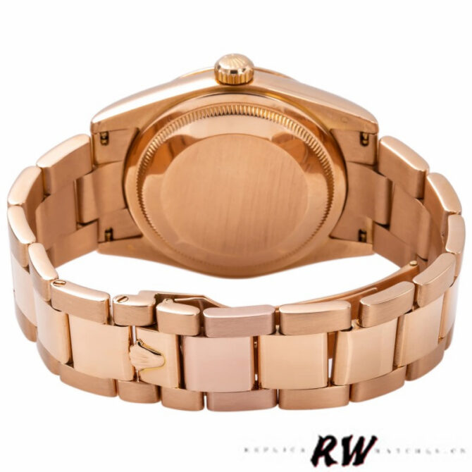 Replica Rolex Day-Date 118235 Fluted Bezel Chocolate Dial 36mm Unisex Watch