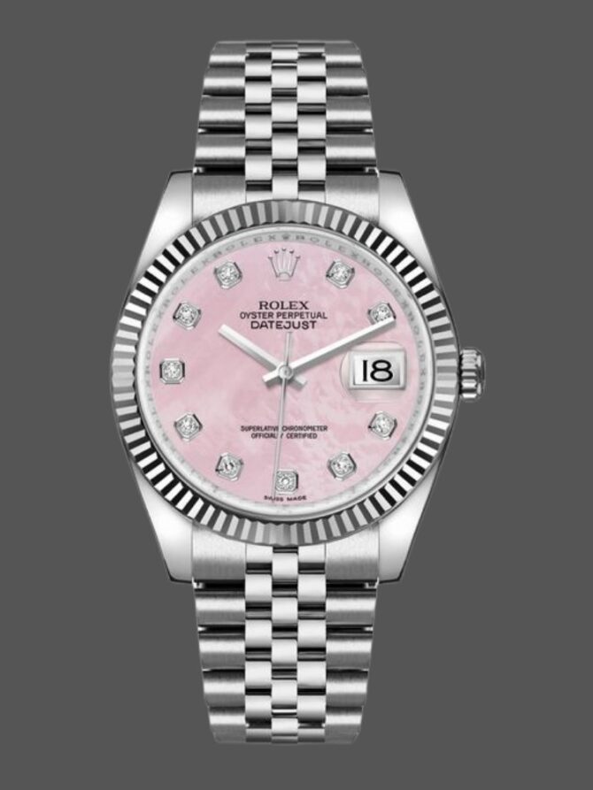 554234 Pink MOP Diamonds Dial 36mm Lady Replica Watch