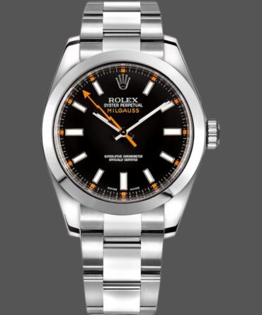 Rolex Milgauss 116400 Stainless Steel Black Dial 40mm Mens Replica Watch