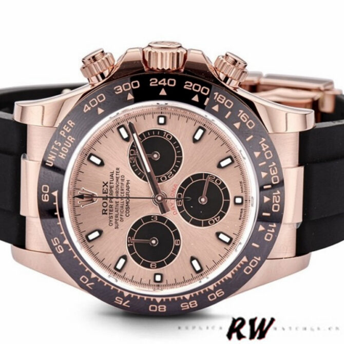 Rolex Cosmograph Daytona 116515LN Black Pink Dial 40mm Mens Replica Watch