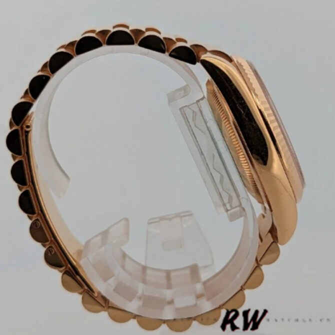 Replica Rolex Day-Date 118235 Fluted Bezel Chocolate Dial 36mm Unisex Watch