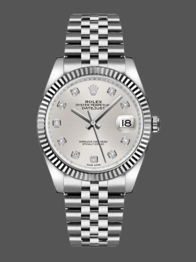 47134-0084 Silver Diamond Dial 36mm Unisex Replica Watch