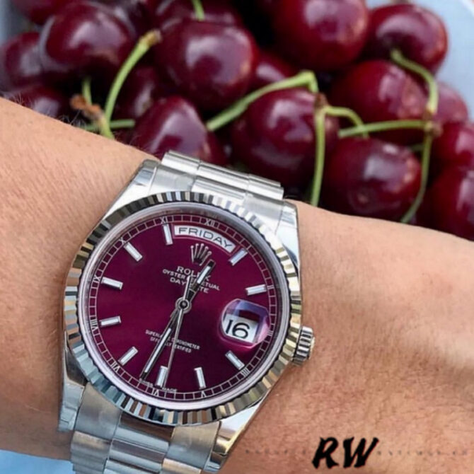 Replica Rolex Day Date 118238 Black Diamond Dial 36mm Mens Watch