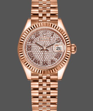 Rolex Datejust 279175 Diamond Pave Dial Rose Gold 28mm Lady Replica Watch
