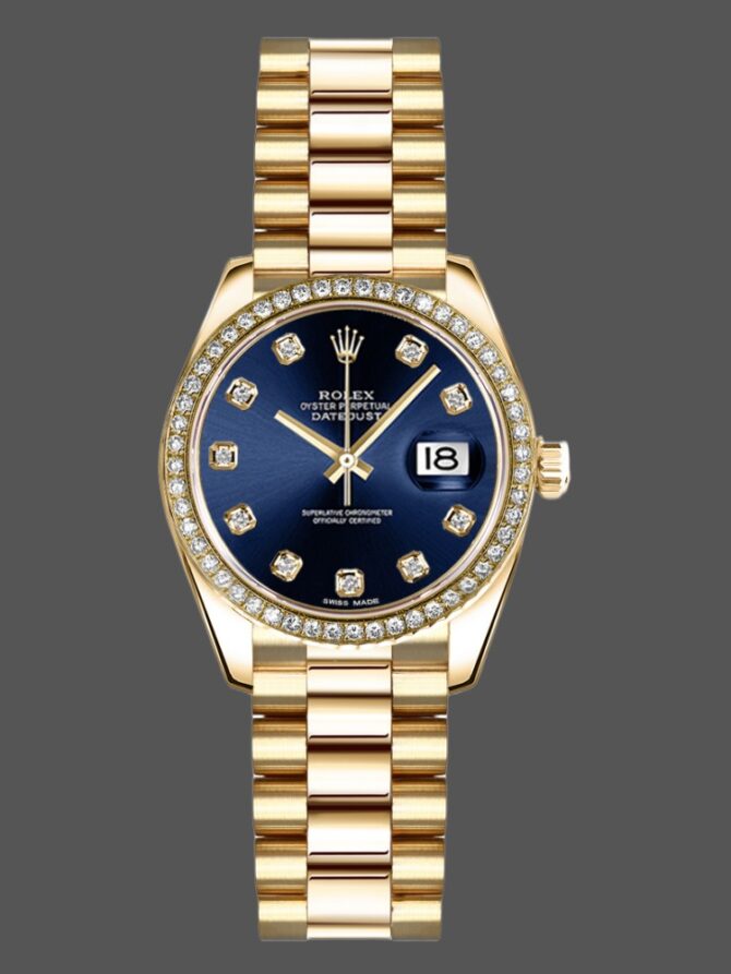564138 Blue Diamond Dial 26MM Lady Replica Watch