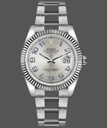 754216234 Silver Dial Fluted Bezel 36mm Unisex Replica Watch